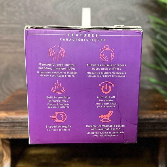 Pursonic 3D Shiatsu Heating Back & Neck Massager in Black. NIB! - Picture 7 of 9